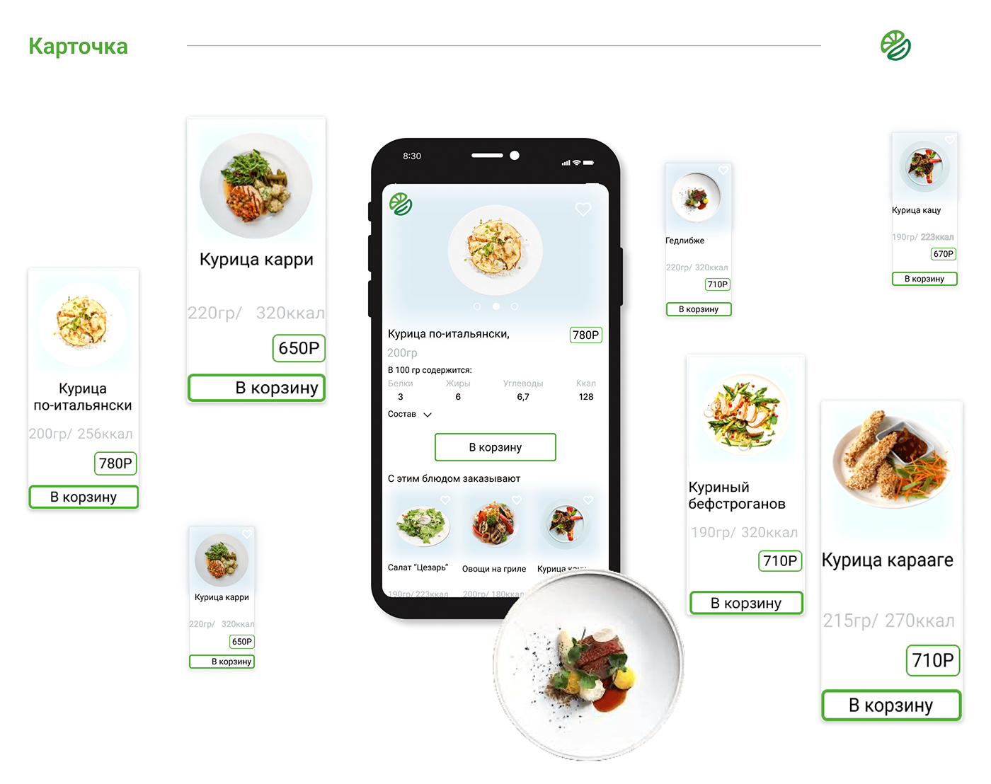 ux UI design SkillBox You Meal