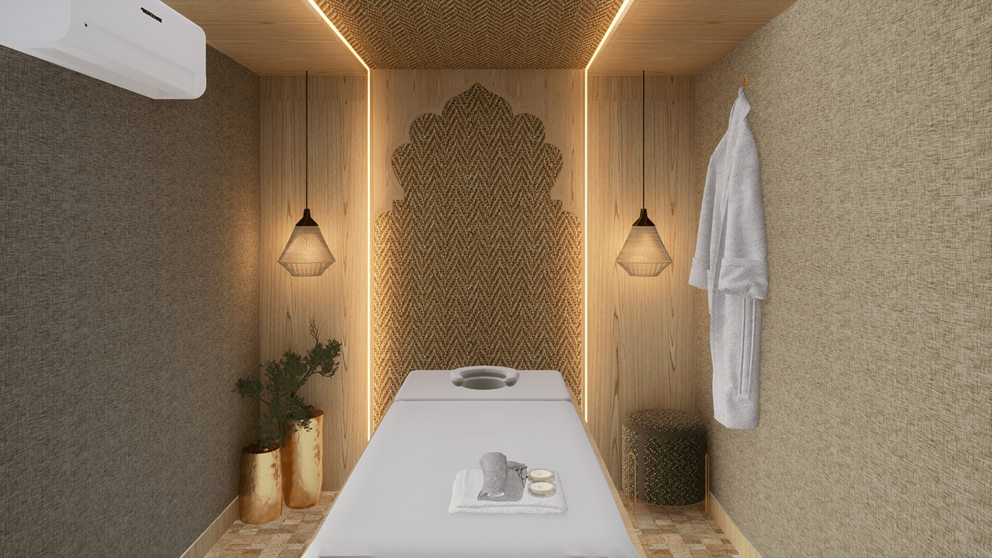 3D architecture ARQUITETURA interior design  interiores massage Morocco Render Showroom design visualization