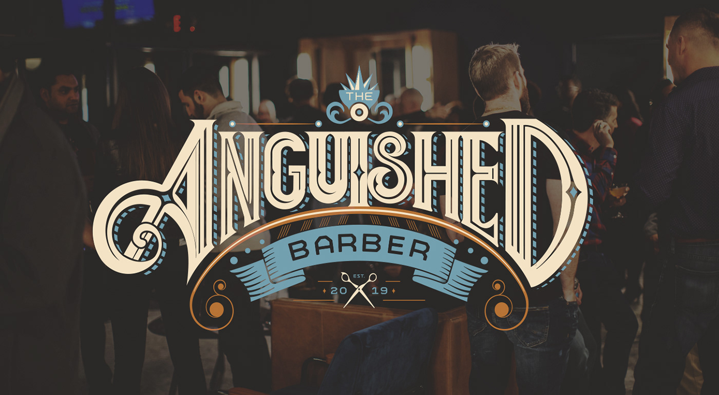 barber barbershop Brand Design branding  identity logo Logo Design type design typography   wordmark
