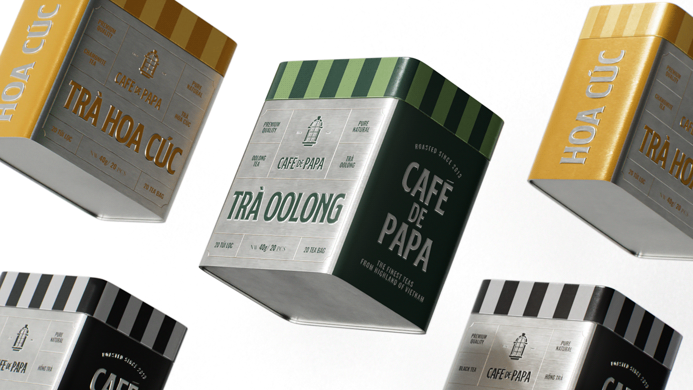 cafe bracom Creative Design brand identity packaging design Coffee green visual identity tea vietnam