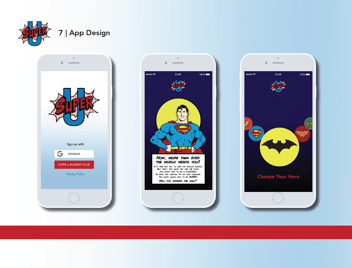 SuperHero art direction  app design Obesity youth Advertising  branding  campaign