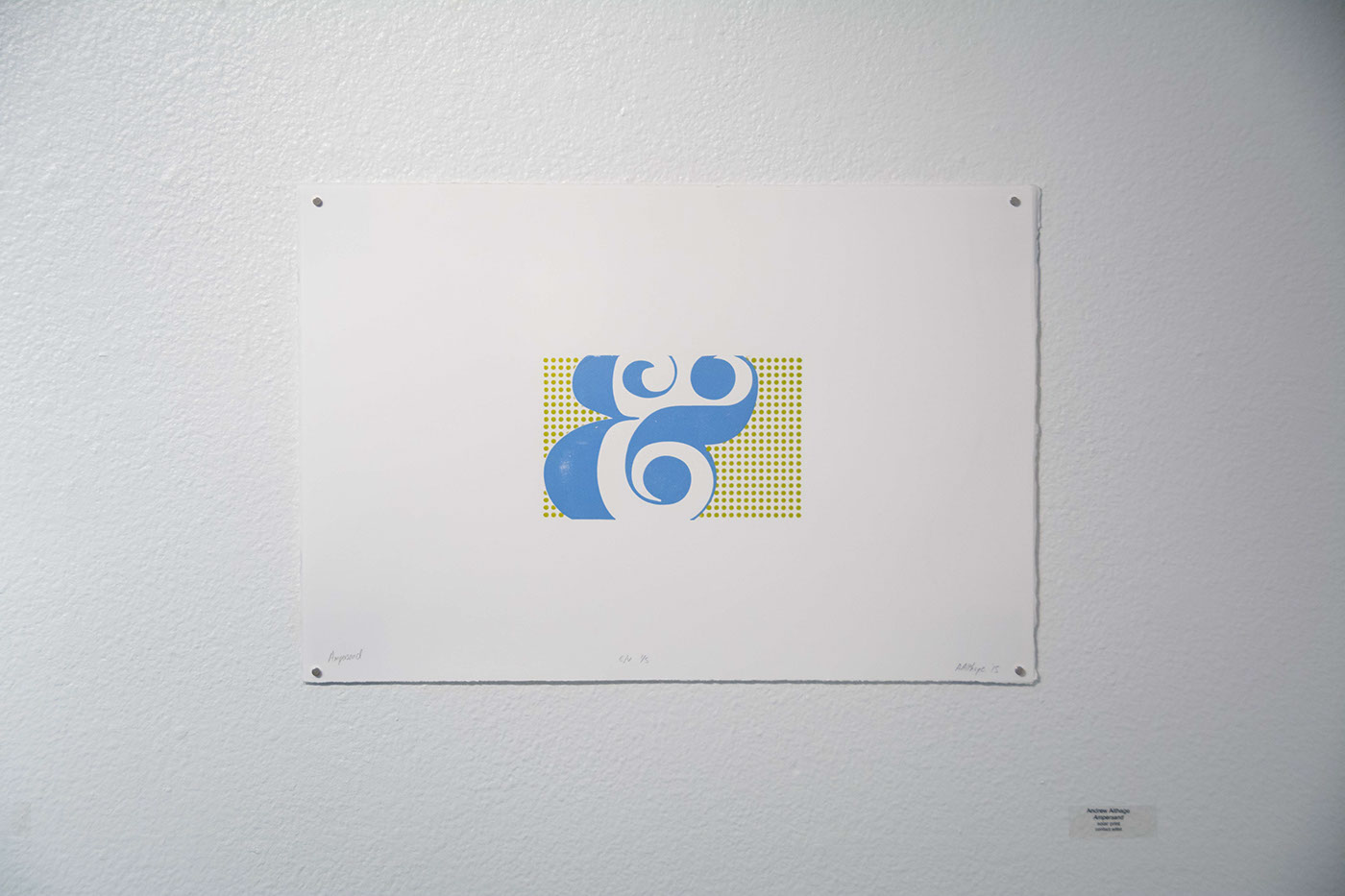 ampersand type Form solar plate printmaking handmade