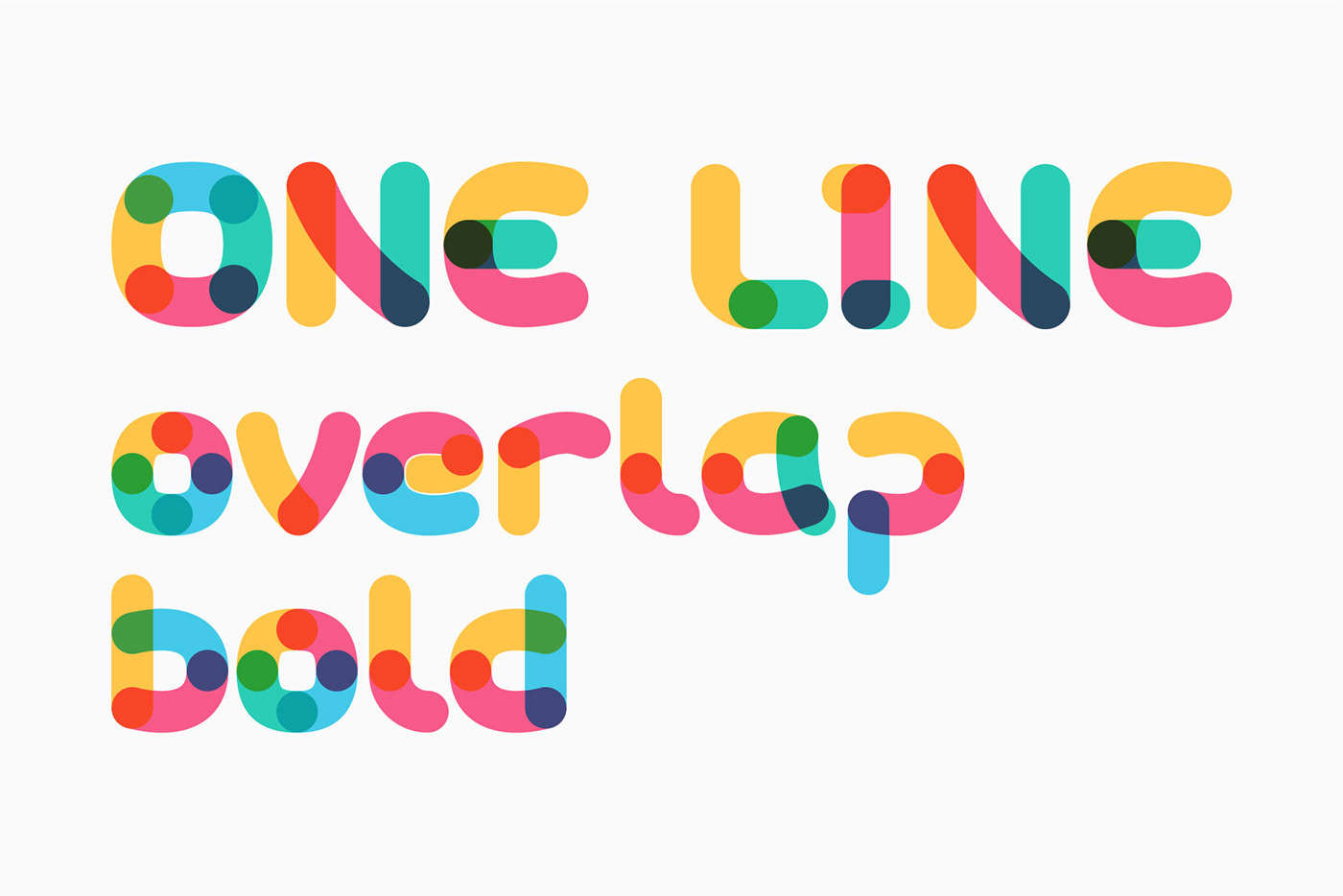 bright alphabet intersection multicolor overlap line letter font vibrant typography  