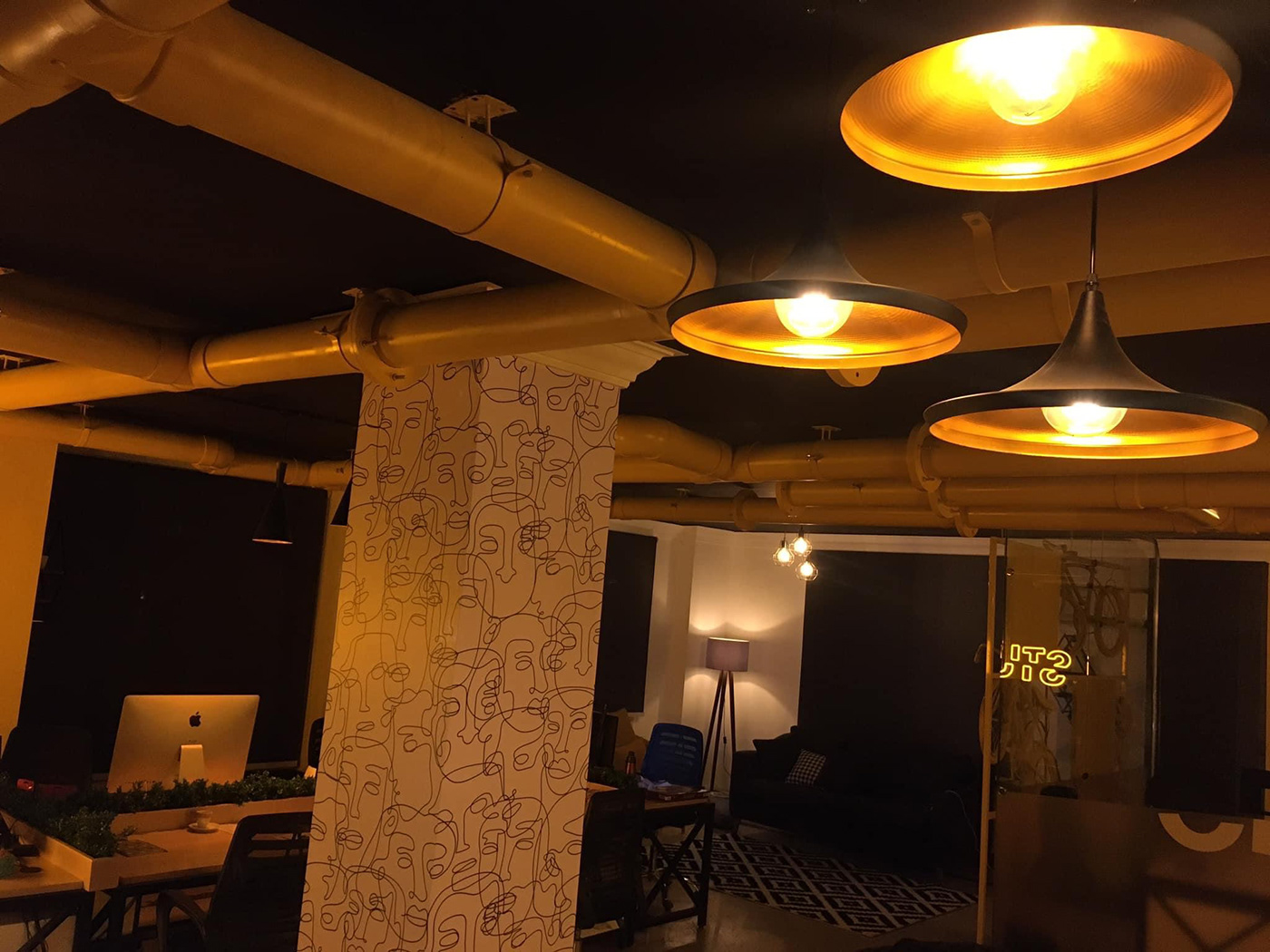 booth design exhbo Interior lighting Render studio workspace