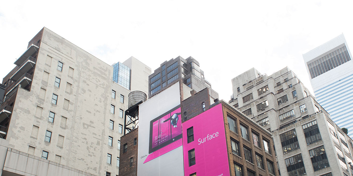 microsoft surface  art direction  graphic design  Outdoor Advertising  print