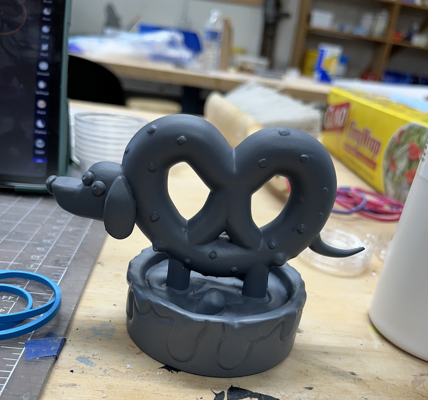 cartoon toydesign 3dmodeling pretzel Nomad Sculpt Character design  3dsculpting dog
