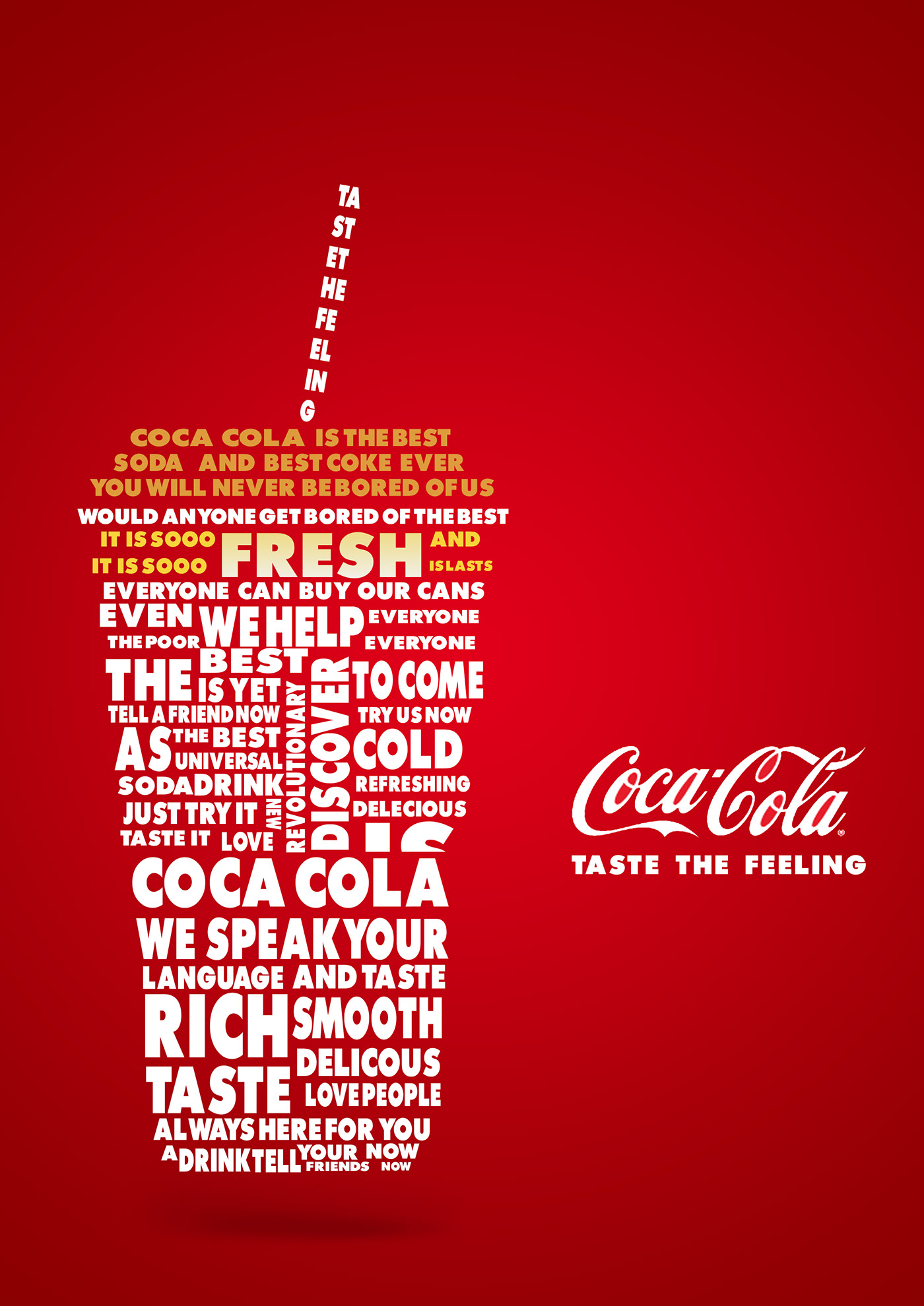 Coca Cola ad advertisment type typography   poster