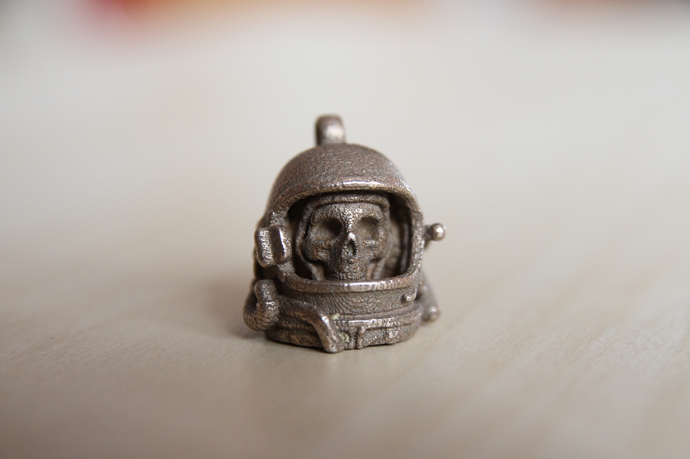 3d print astronaut cosmonaut keychain Helmet russian star stainles steel brass silver pendant