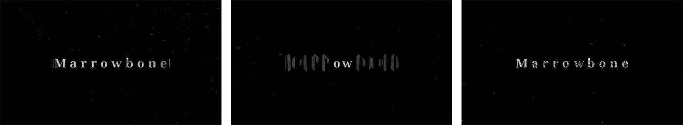 intro kinetic typography Marrowbone motion graphic movie title design typography  