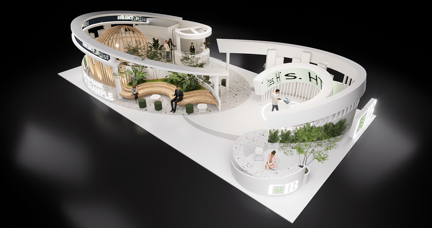 booth design cop 27 Egypt 2022 curves Greenpeace High Tech natural organic stand design Sustainable Design