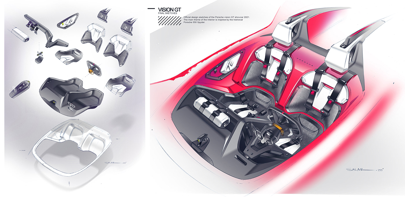showcar car design Porsche Automotive design vision gt granturismo concept sketch visiongranturismo Transportation Design