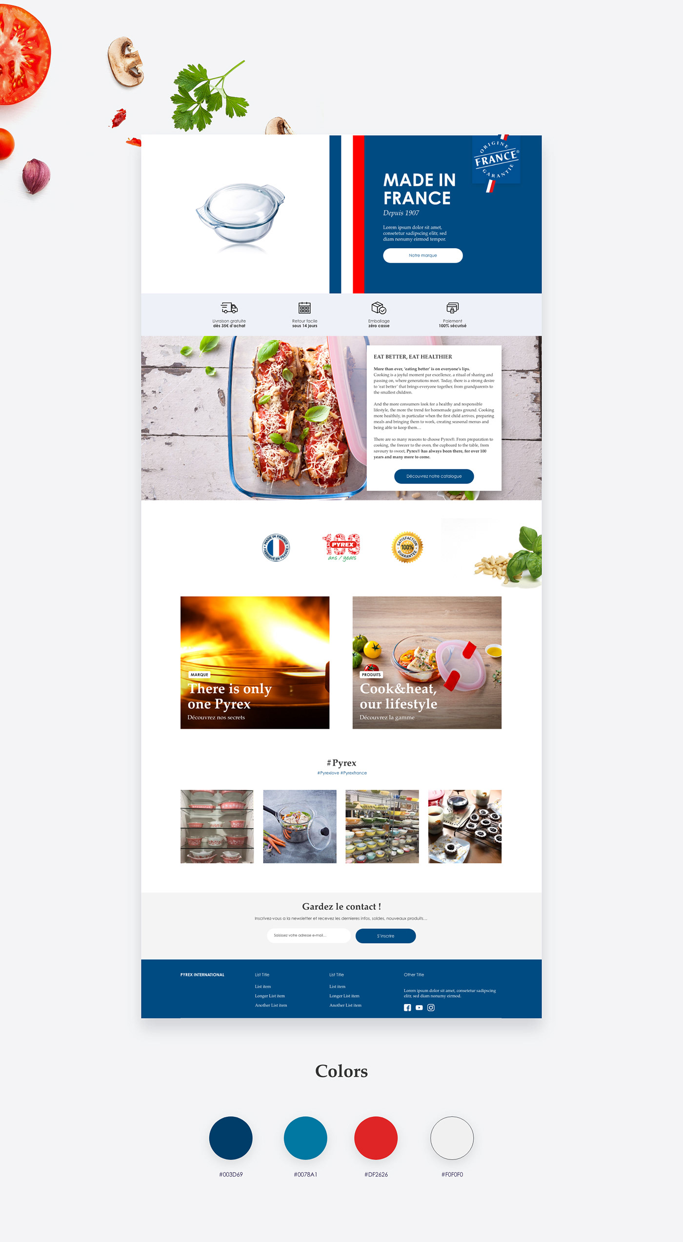 cooking cuisine e-commerce Responsive Shopify ui design UX design Webdesign