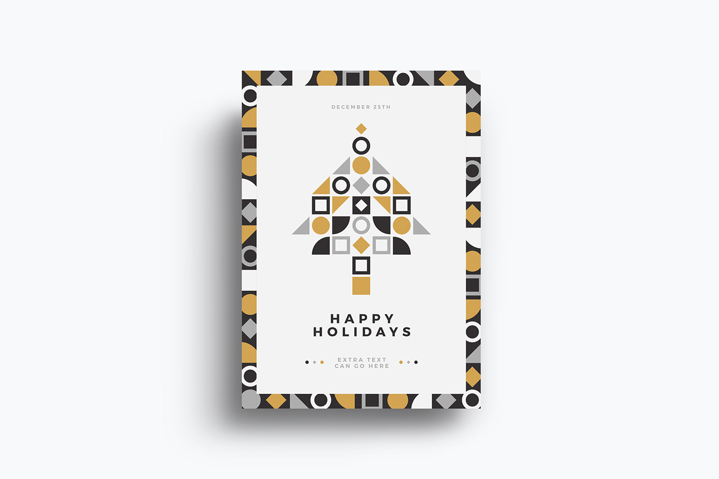 poster flyer Christmas holidays card geometric minimal