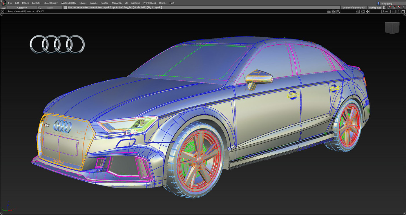 3D Alias Alias Modeling audi rs3 quattro automotive   concept designer industrial design  portfolio
