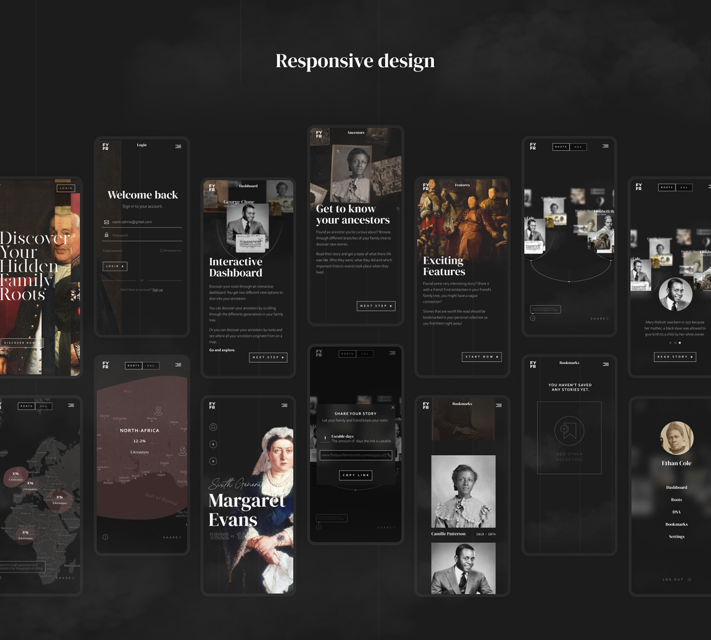 history motion Responsive Design roots UI ux Webdesign Website ui design UX design