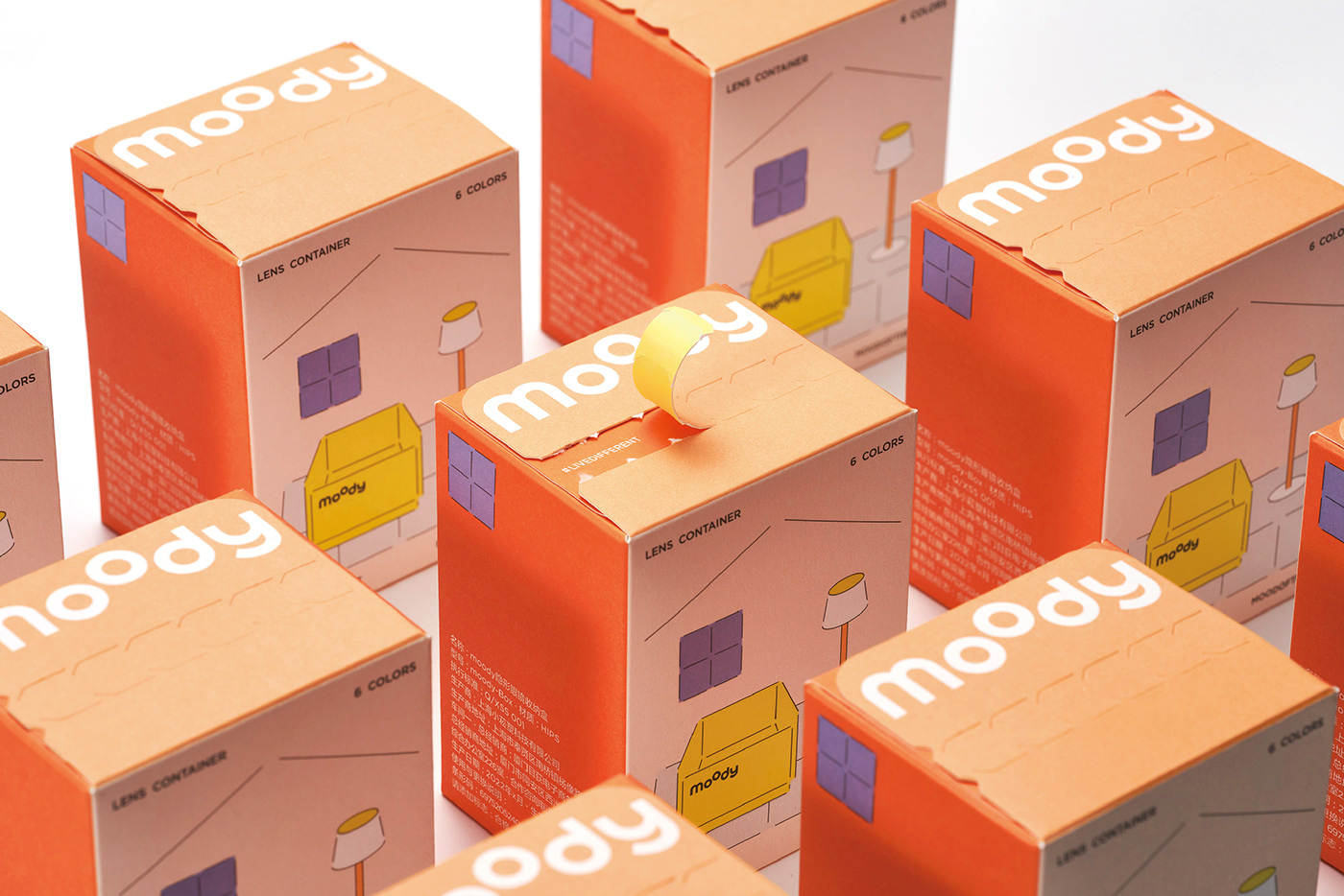 drawer lifestyle MINI orange package design  product design  storage
