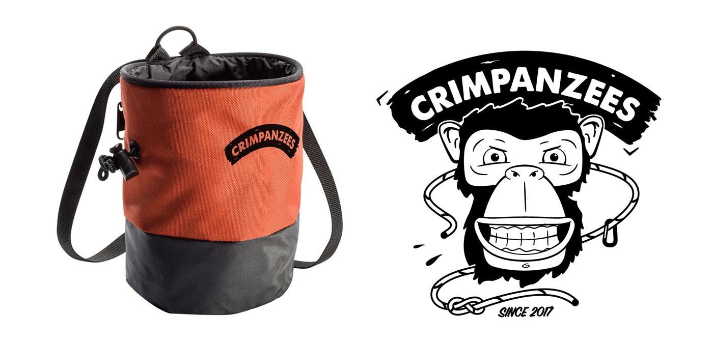 climbing logo monkey bouldering chimpanzee t-shirt apparel