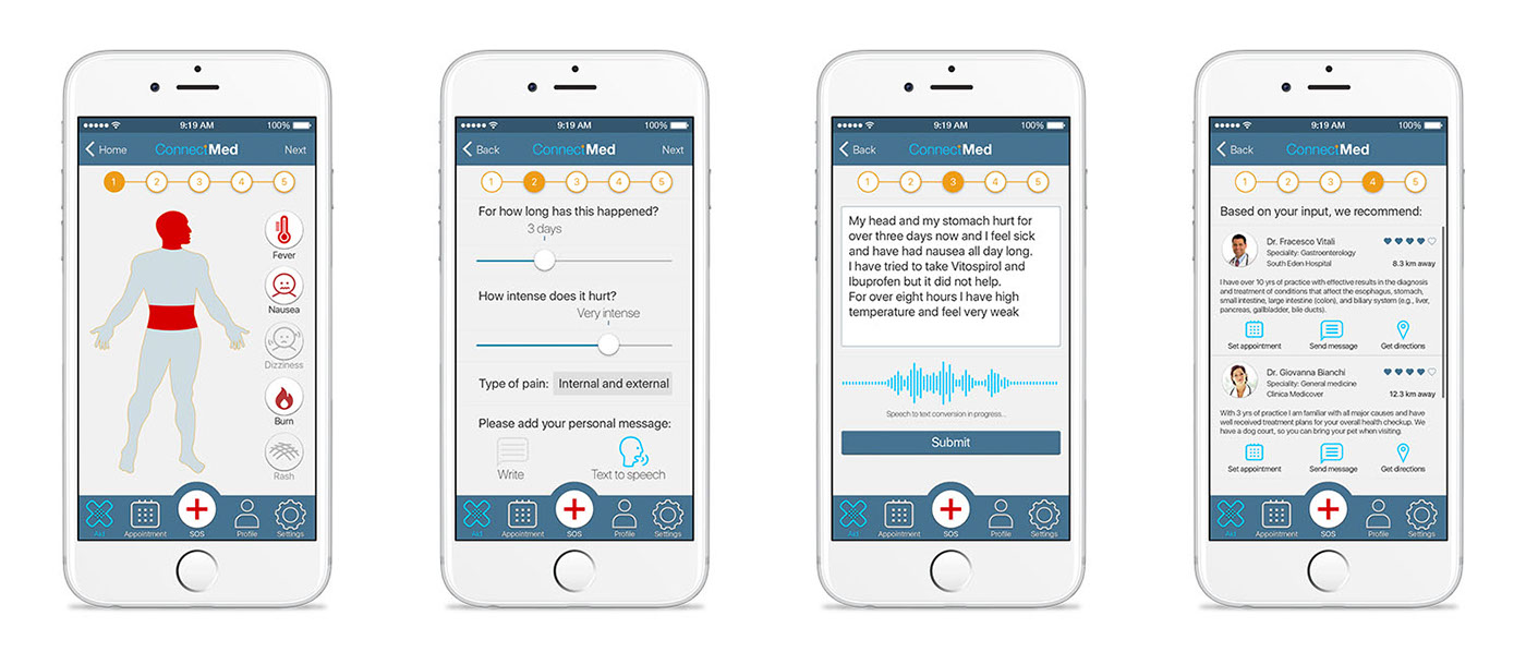 ux healthcare UI concept app