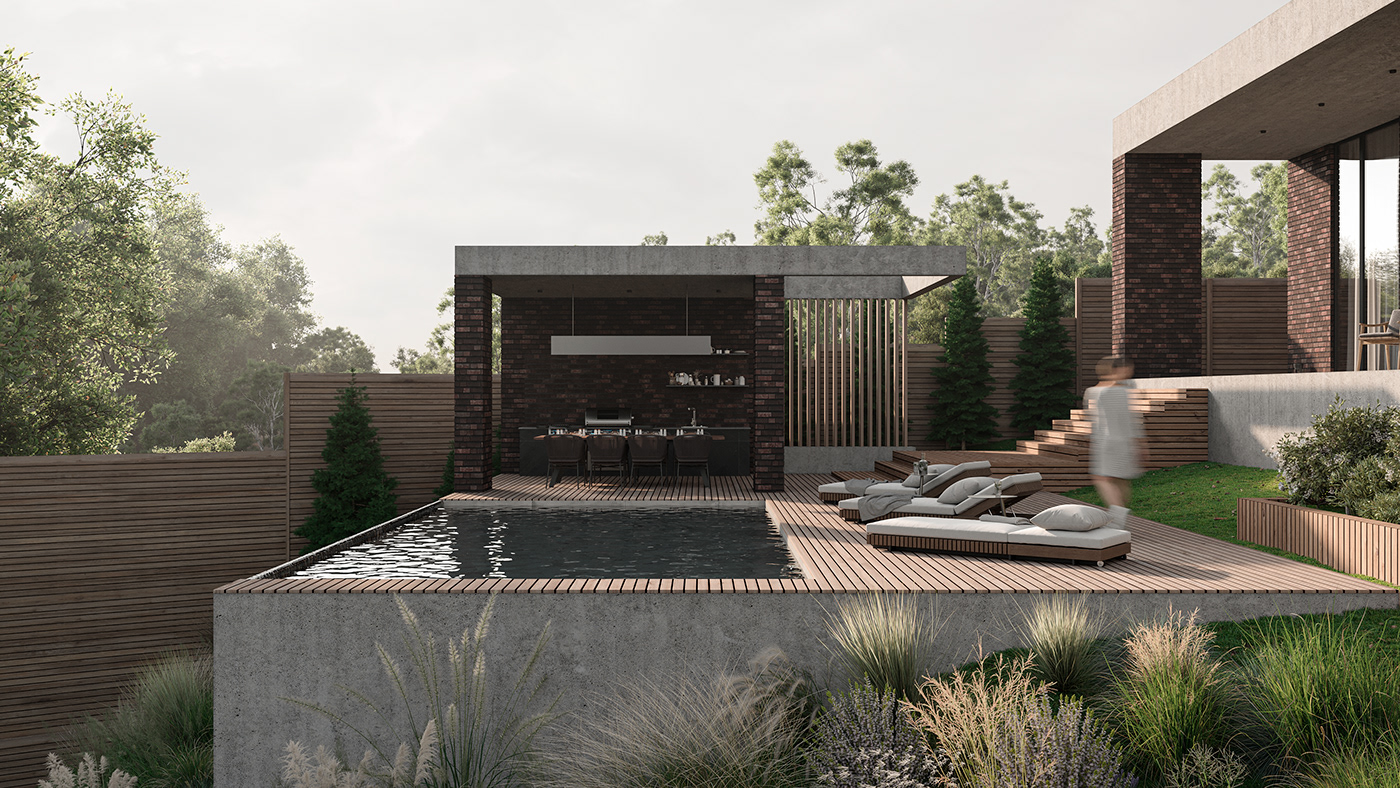 3D architecture archviz CGI exterior house interior design  minimalistic modern visualization