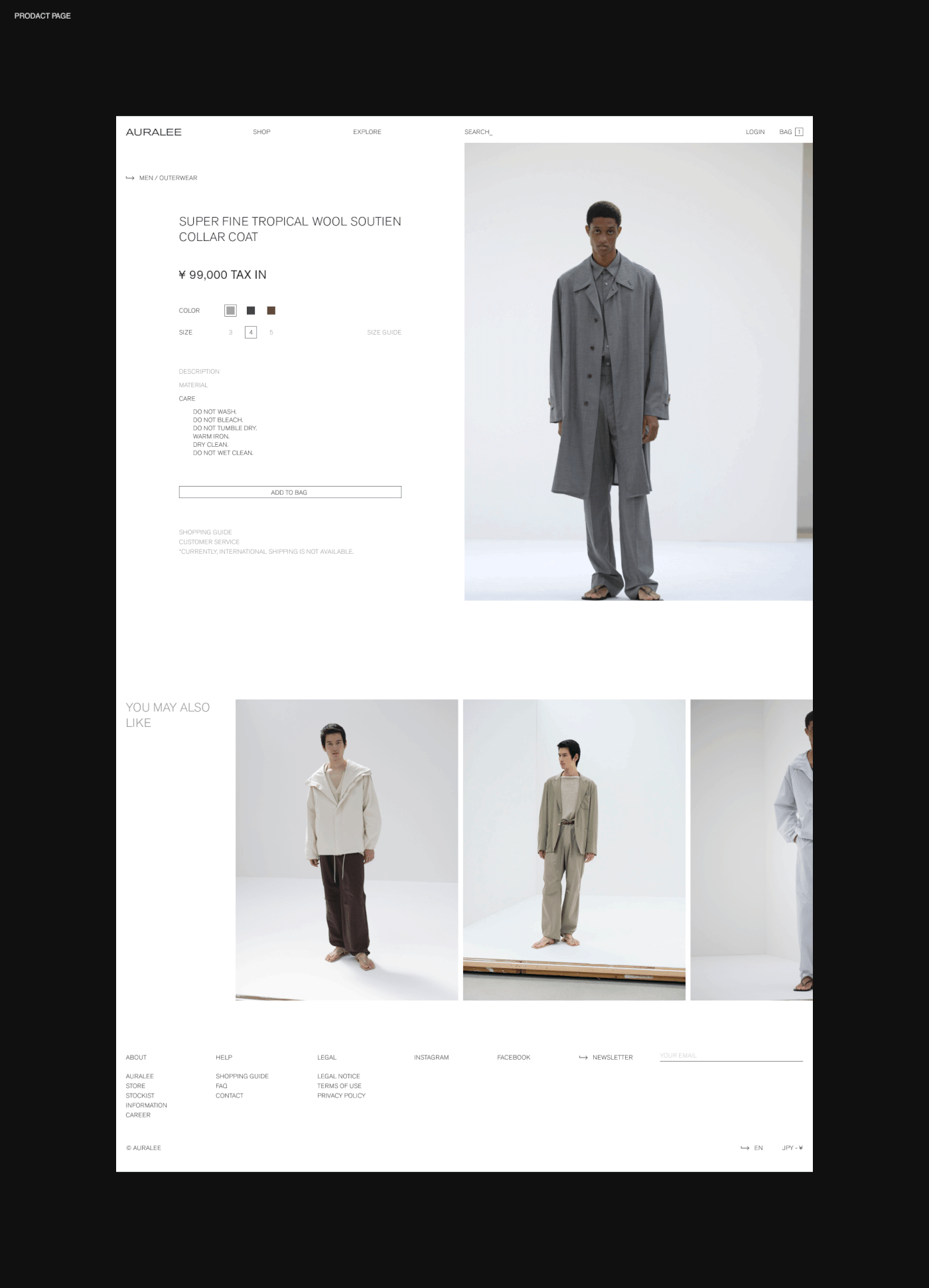 clothes Ecommerce Fashion  redesign UI/UX Web Design  design Figma Style tokyo