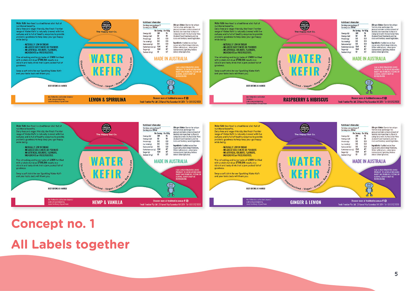 AGDAeyeonwa beverage label Drink Label graphic design  label design perth creatives perth designers water kefir