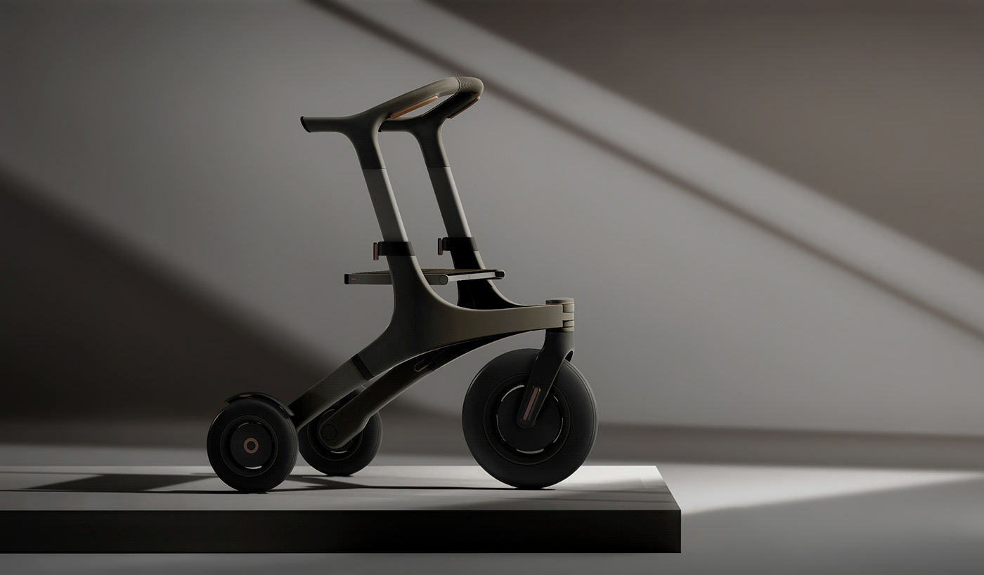branding  concept Elderly medical modeling product rendering ROLLATOR simple walker