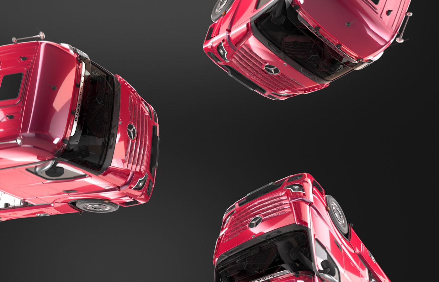 Mercedes Benz Truck motion design 3D cinema4d motion graphics  art direction  automitive live media