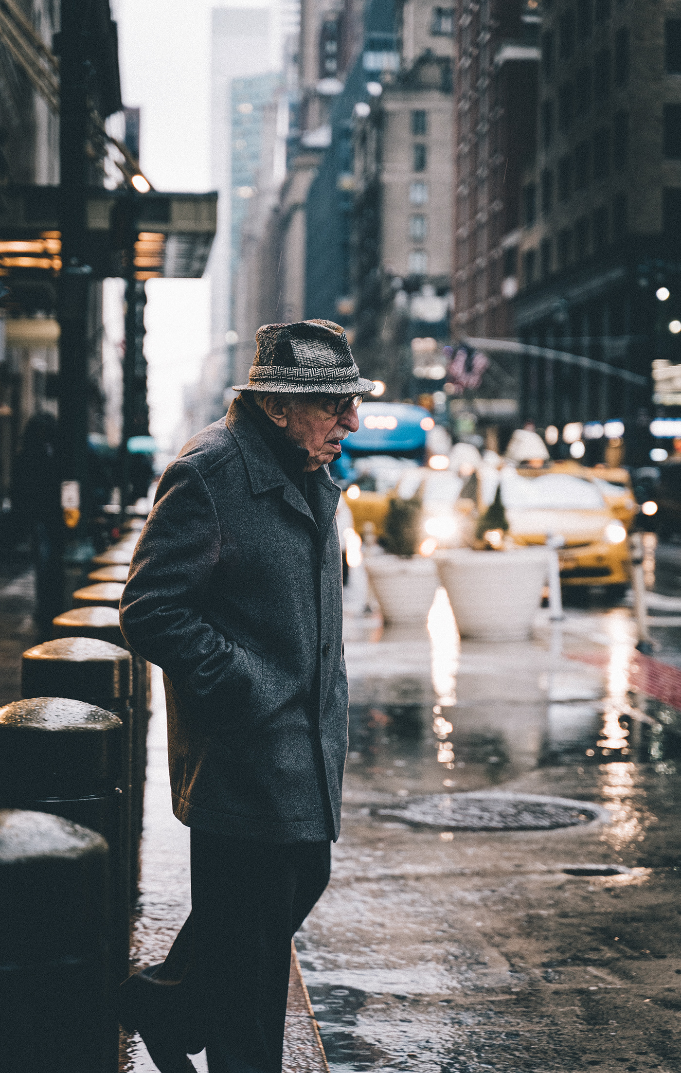 New York nyc rain Street mood Photography  digital city