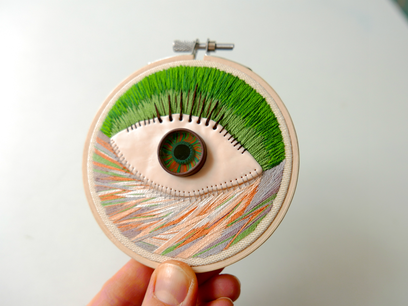 3D handmade Embroidery mixed media hand stitched textile art fiber art contemporary embroidery