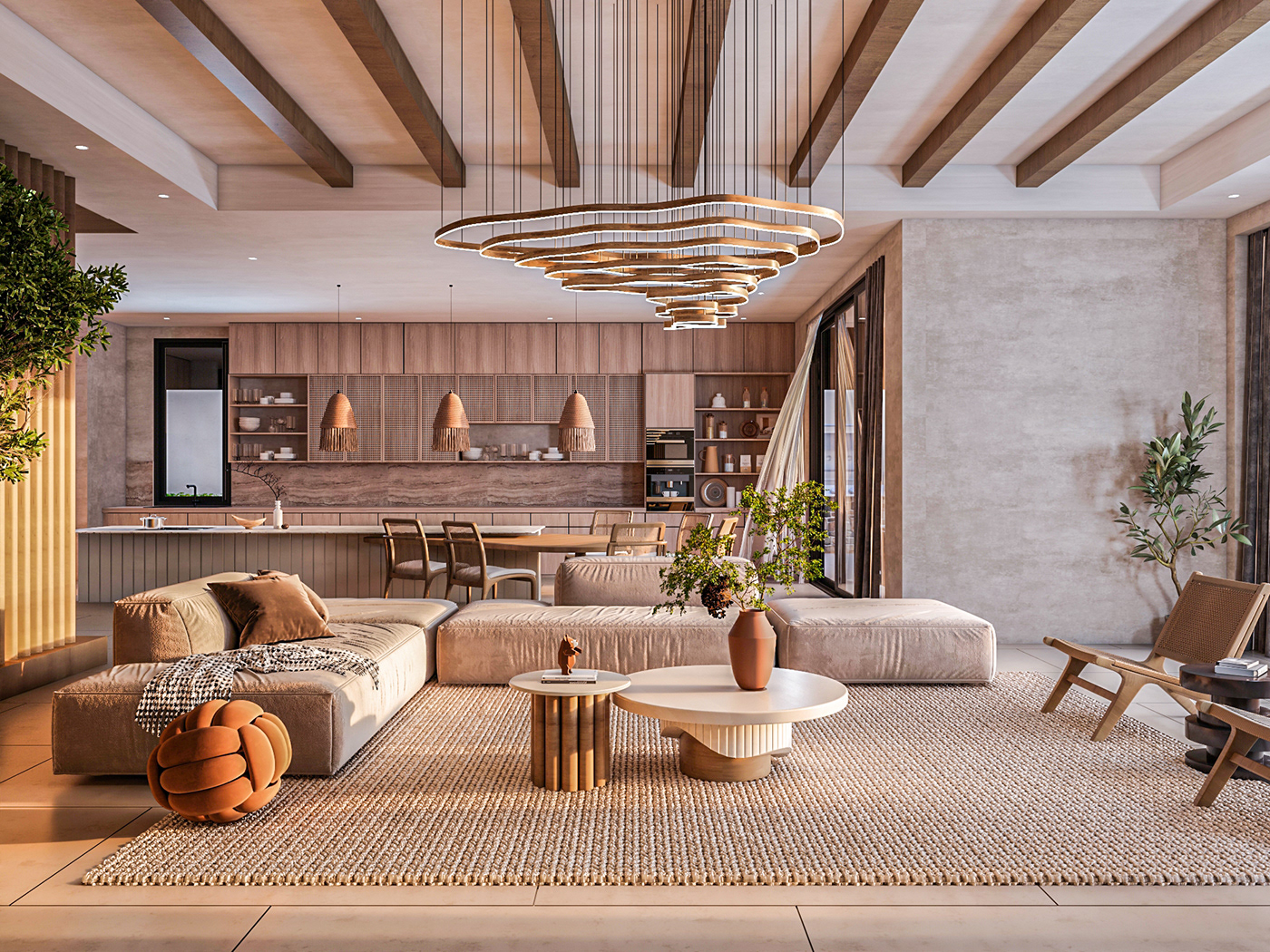 indoor 3ds max interior design  architecture modern visualization Render 3D vray Scandinavian