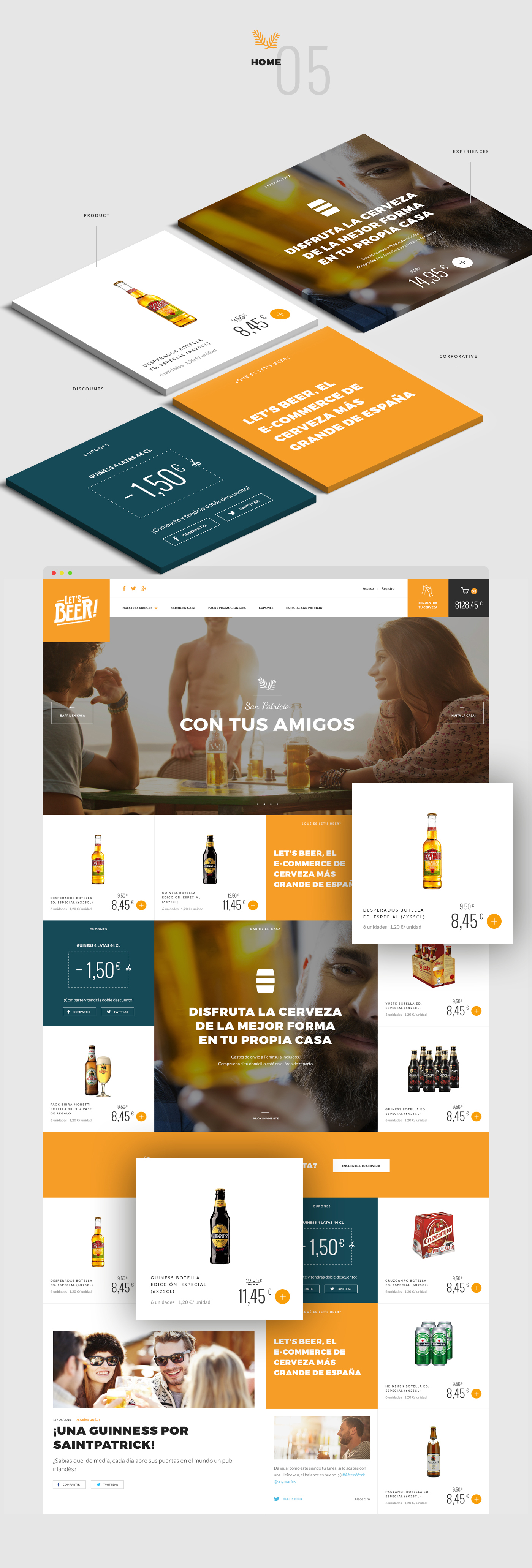 Ecommerce beer shop Responsive Web UI ux smartphone tablet product
