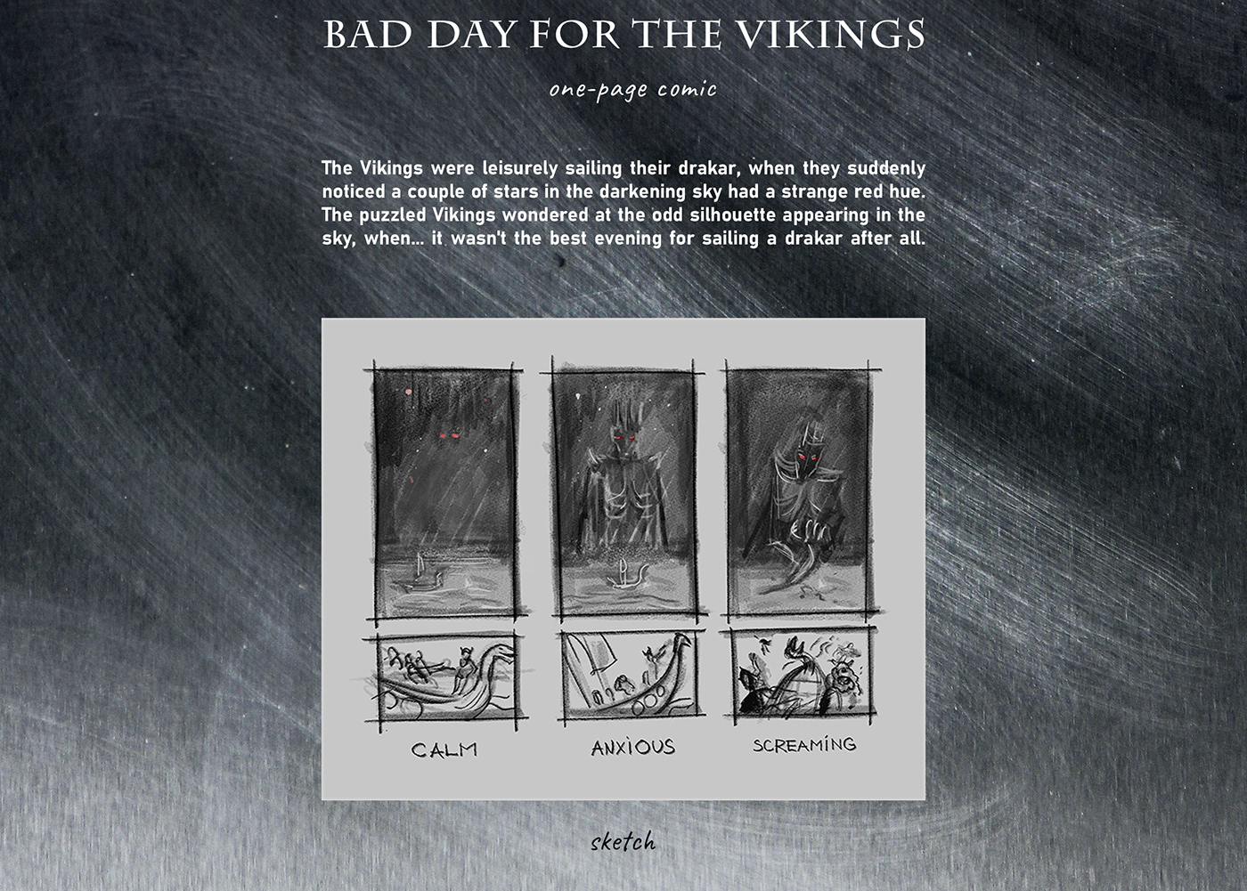 ILLUSTRATION  comic one-pager vikings storytelling   one page comic story short comic concept sea