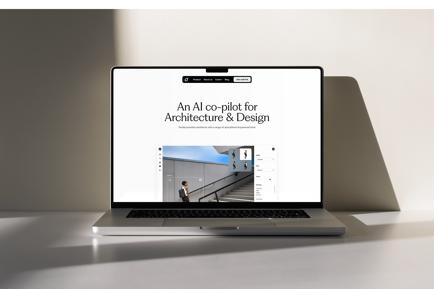 ai architecture Render visualization brand identity Web Design  UI/UX minimal clean simple