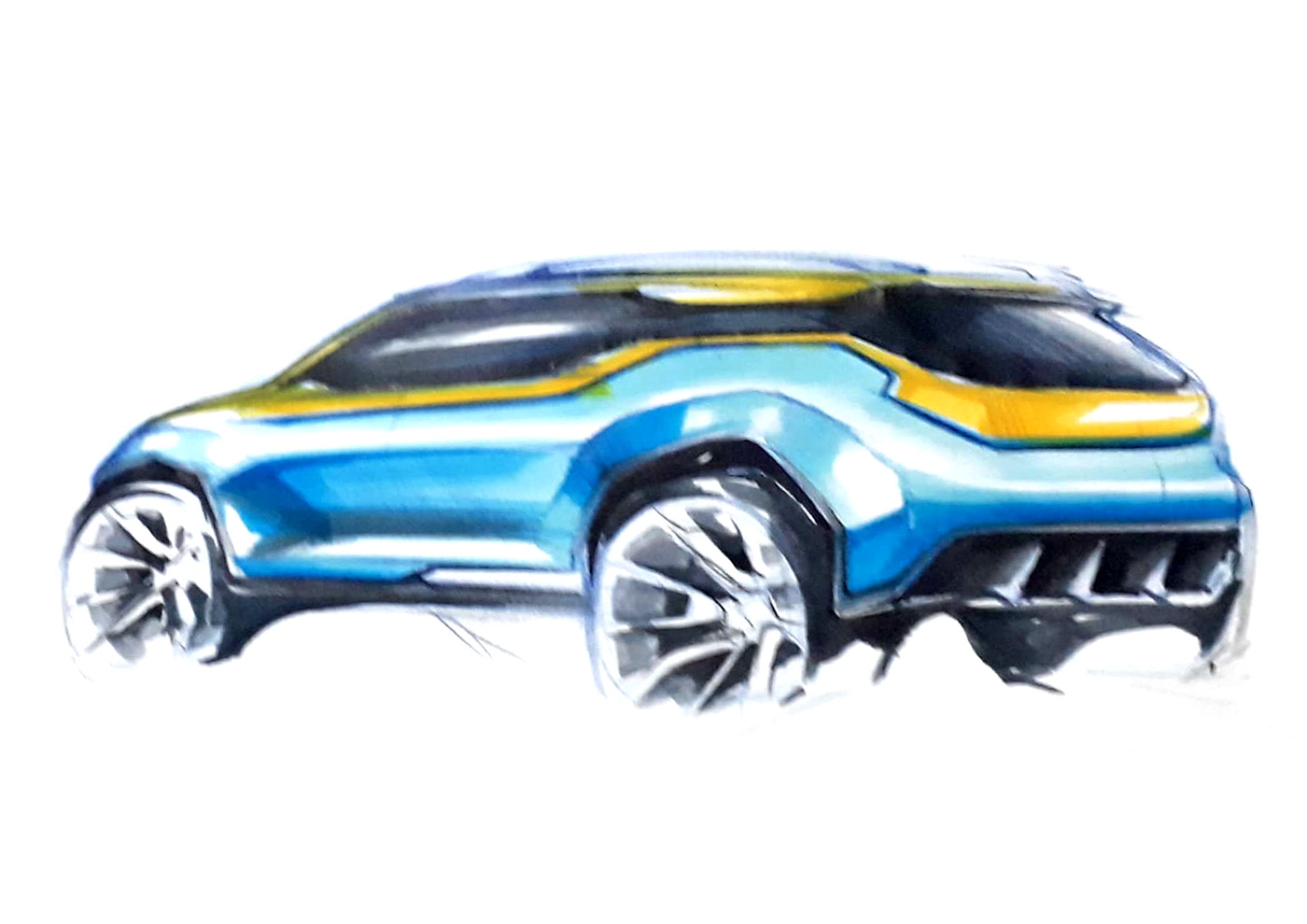 Automotive design car design car render car sketch freehand sketch pencil sketch Transportation Design