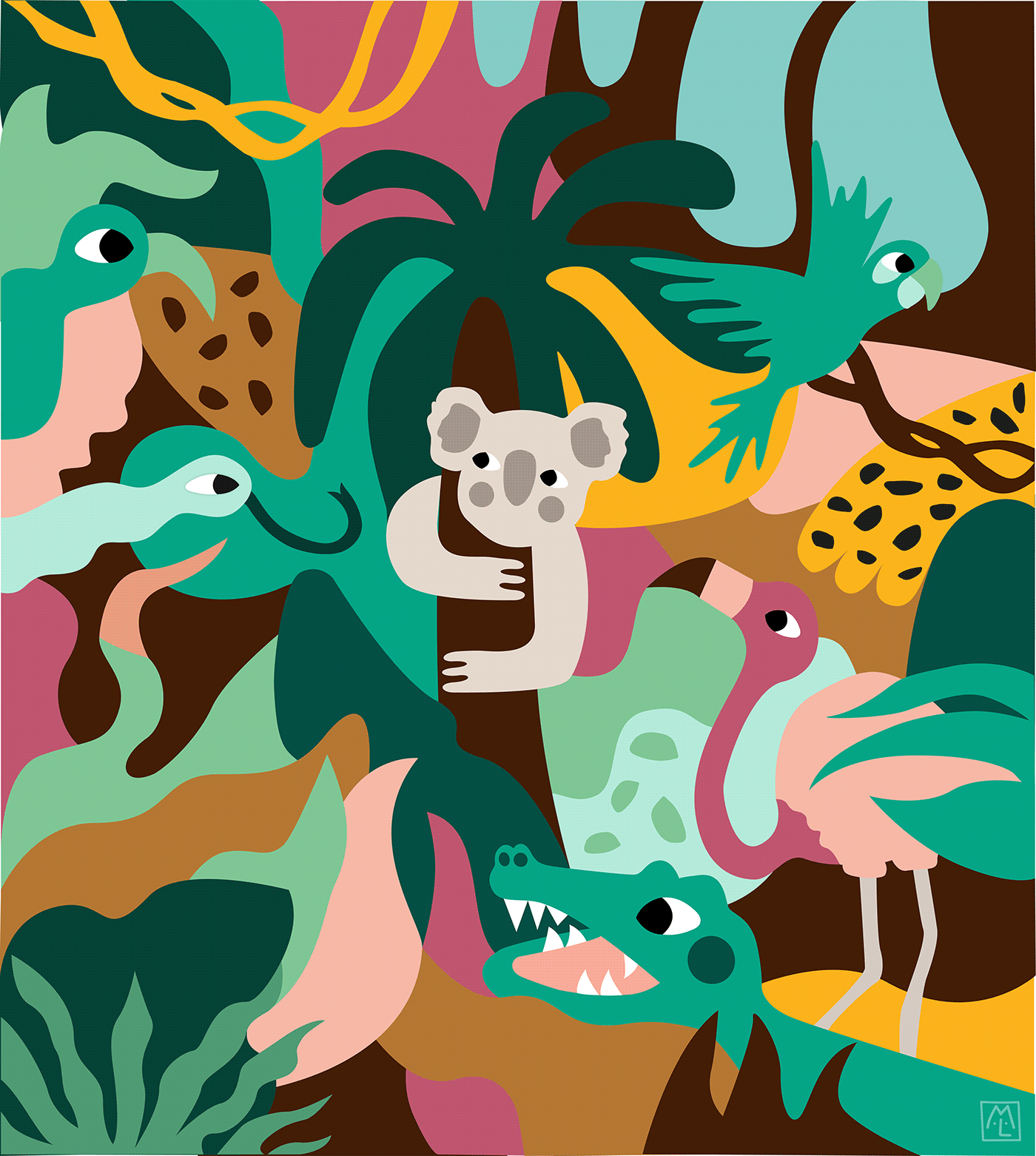 Jungle illustration on Behance