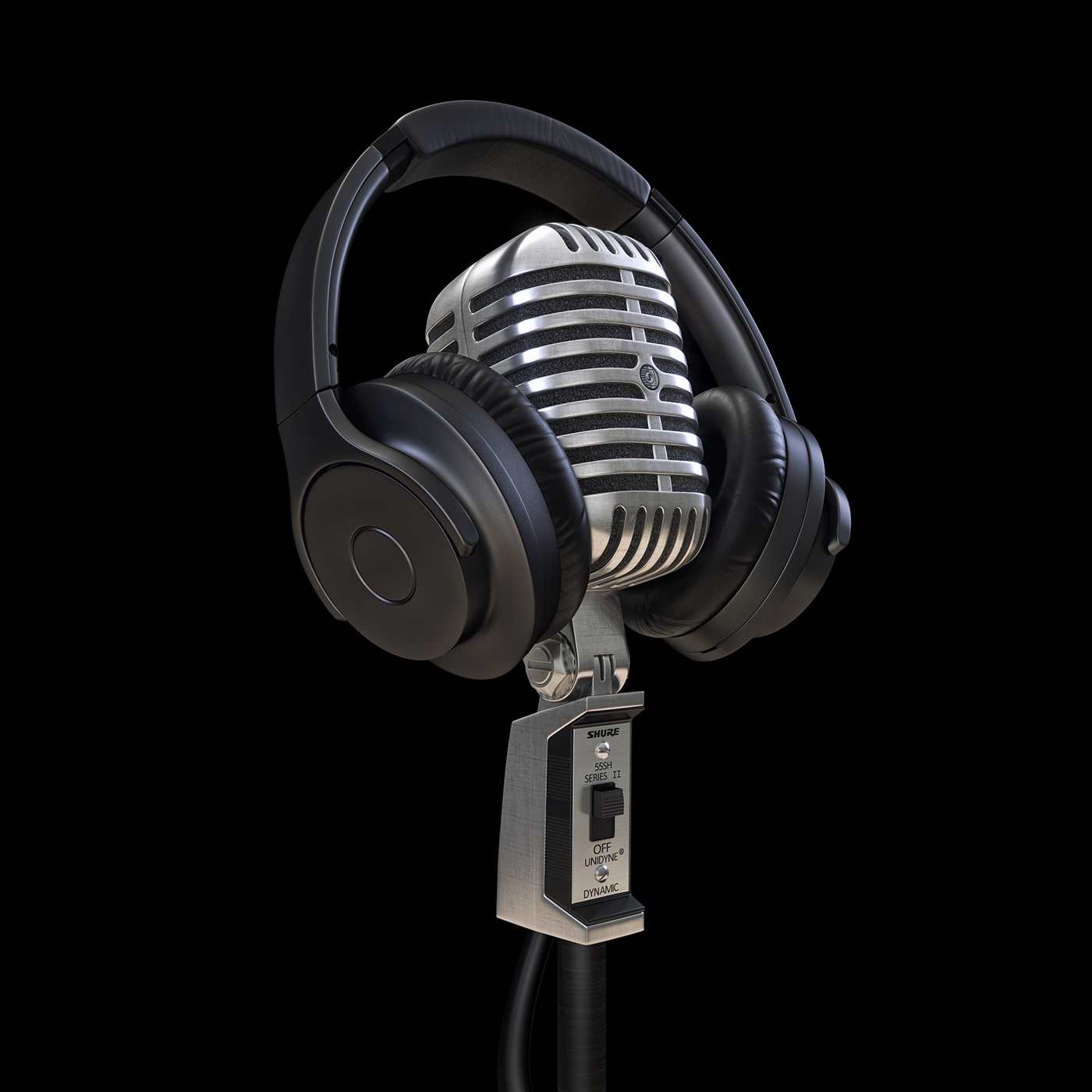 3ds max CGI corona microphone music Render visualization Vizualization