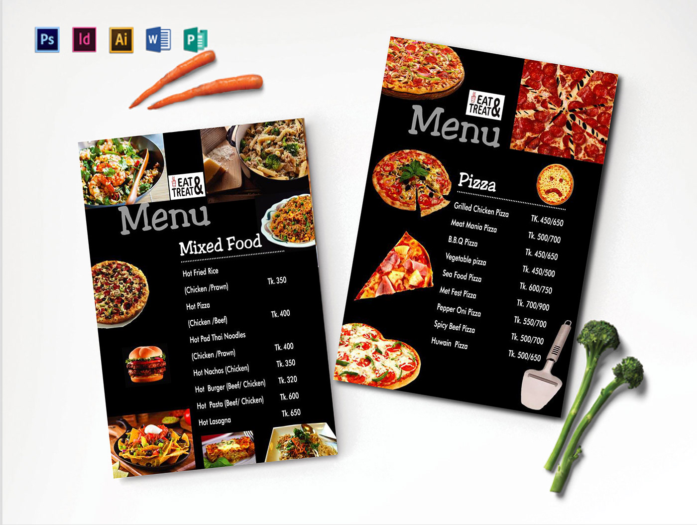 Fast food menu on Behance With Adobe Illustrator Menu Template