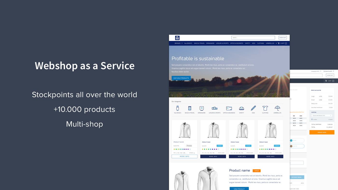 WAAS webshop service stock e-commerce