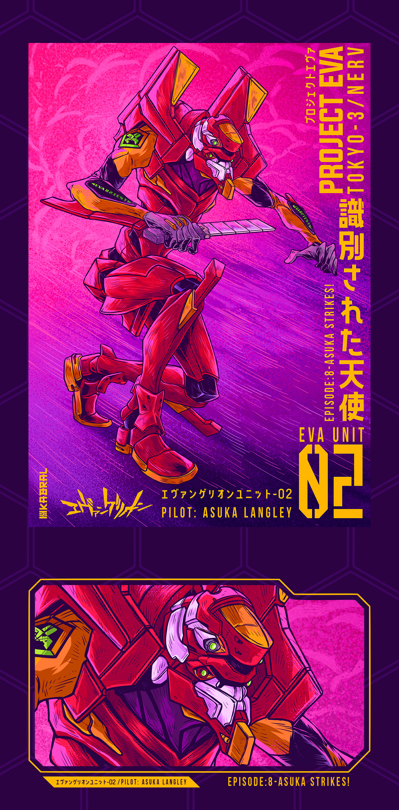 anime Asuka eva 01 evangelion ILLUSTRATION  illustrations neon genesis evangelion poster rei ayanami shinji ikari