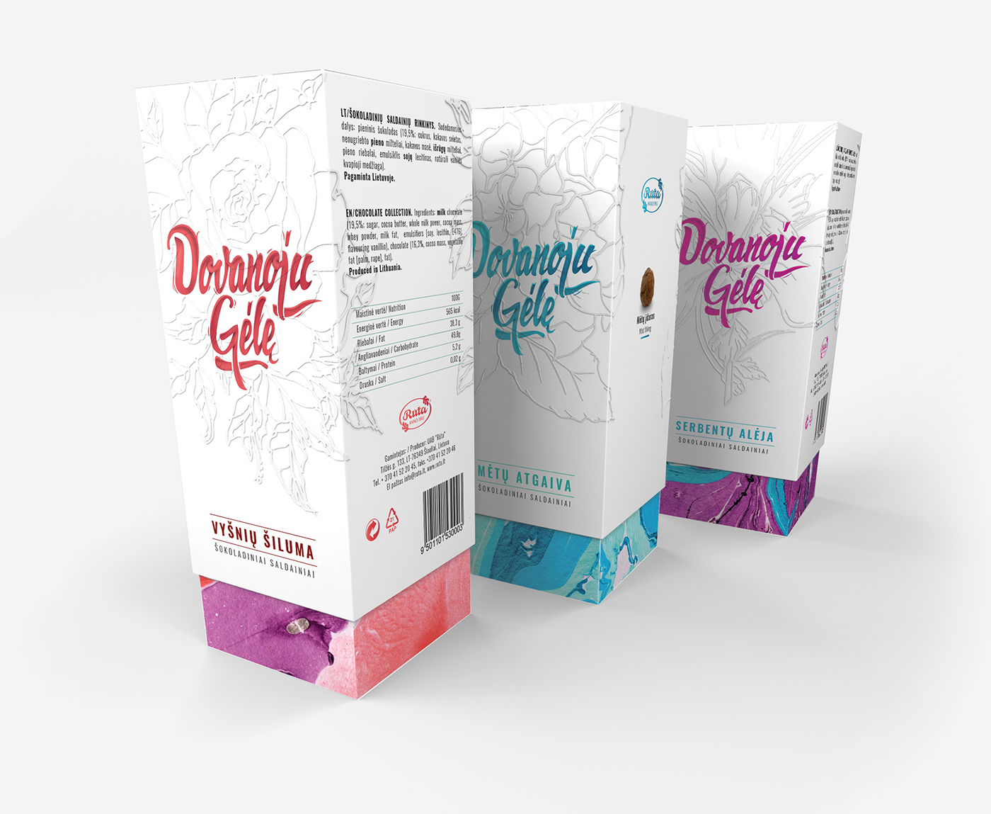 graphic design Packaging family chocolate Calligraphy   product bachelors thesis