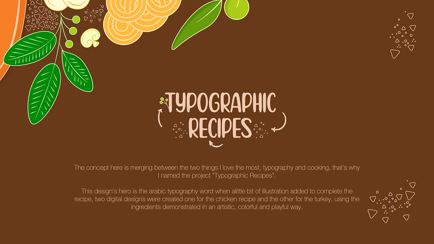 #Arabic #cooking   #food    #illustration #ingredients #lettering #poultry #recipes #type #typography