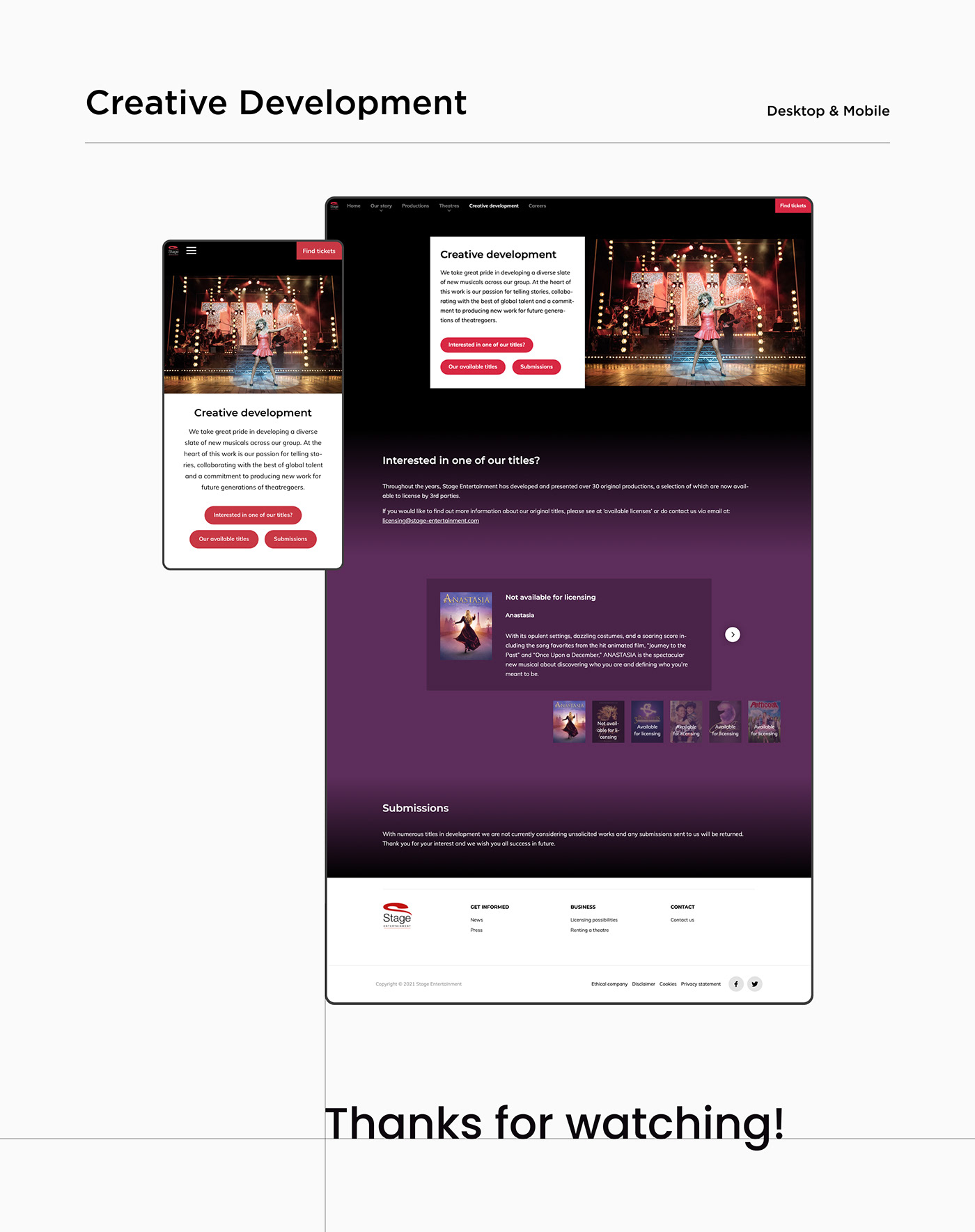 adobe Interface online store Theatre UI ux Web Design  Website Design
