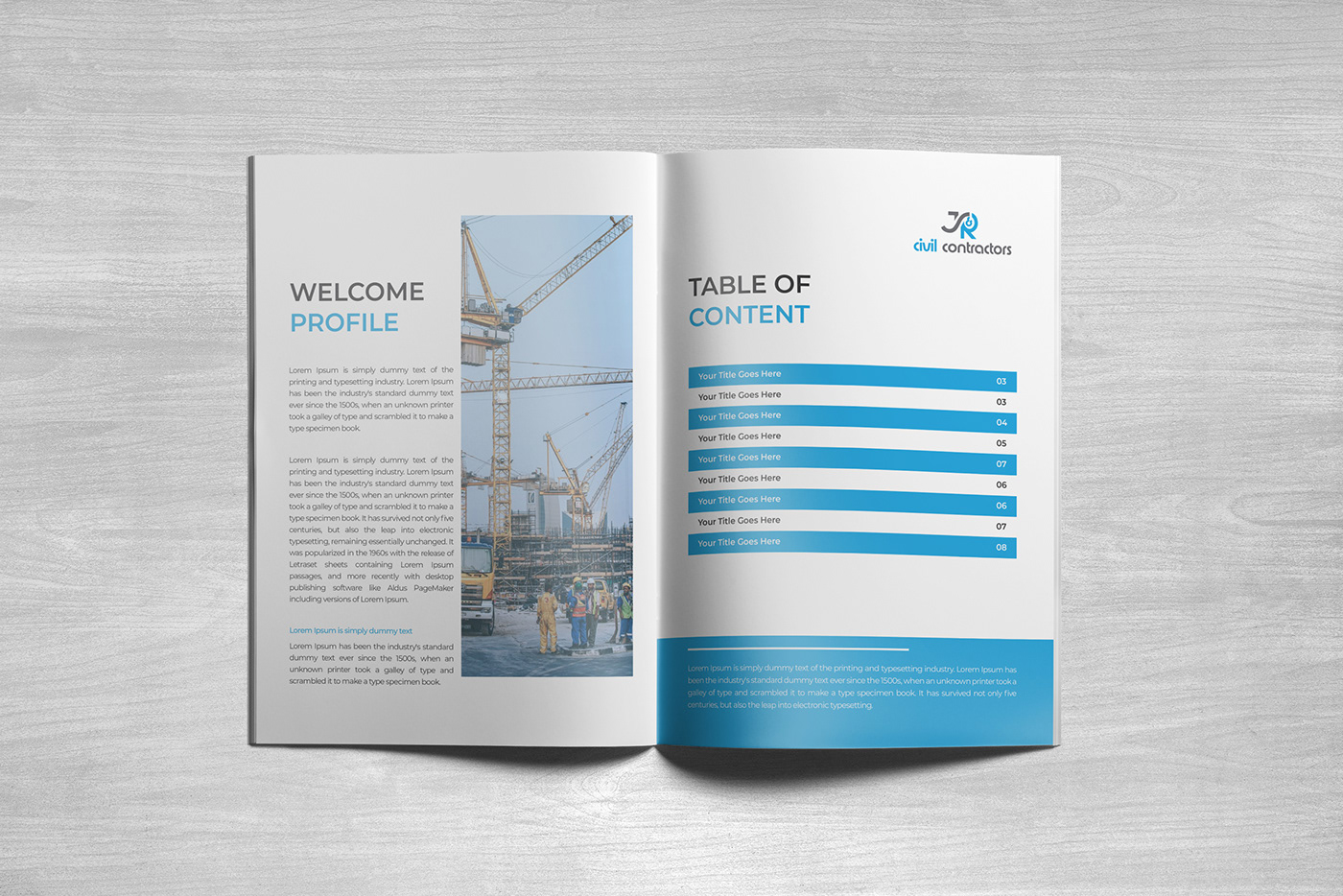 Construction Company Profile company profile company business brochure brochure Comapany Brochure Company profile design design graphic design  print design 