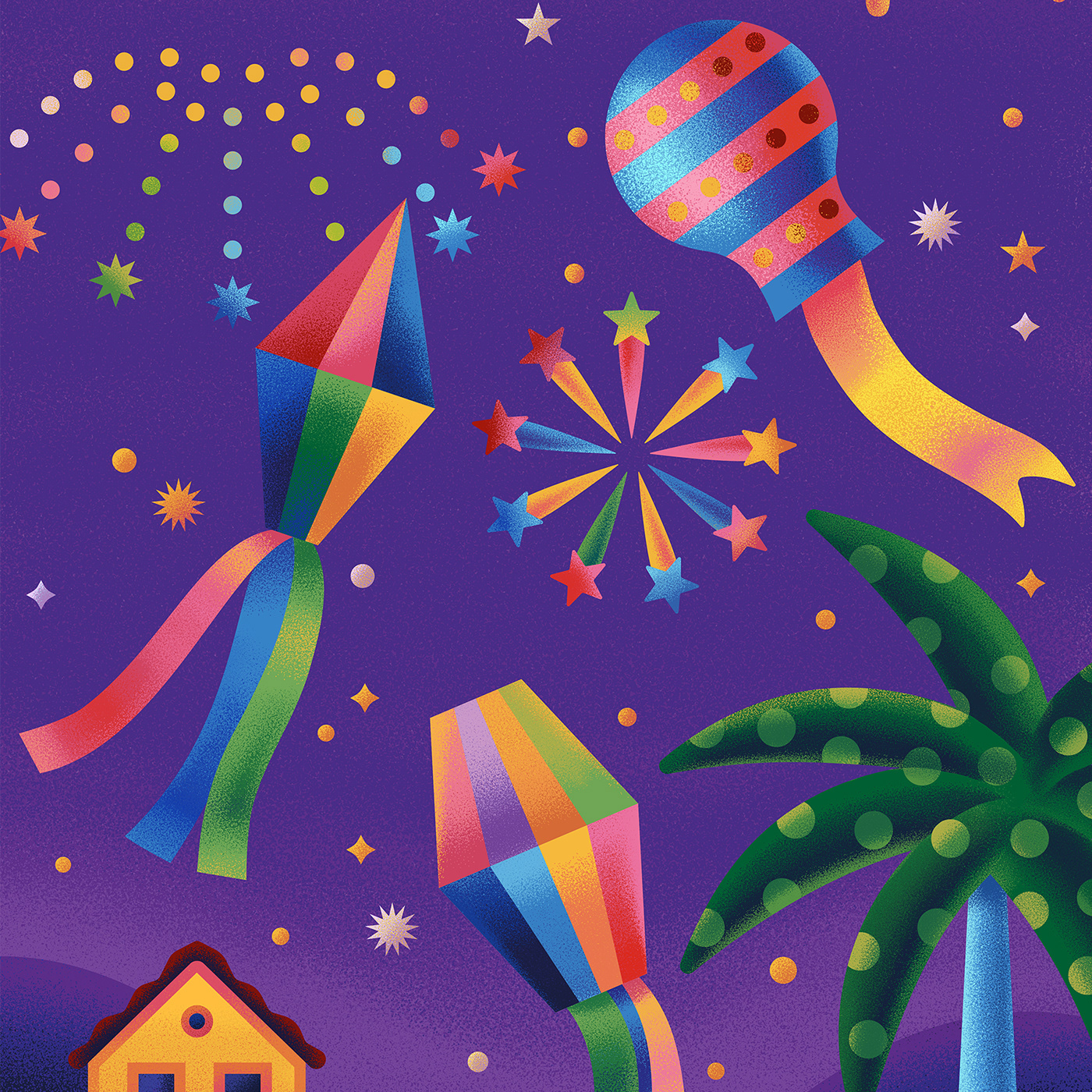 2D Animation animation  Brazil colorful digital illustration festival Holiday ILLUSTRATION  motion graphics  snapchat