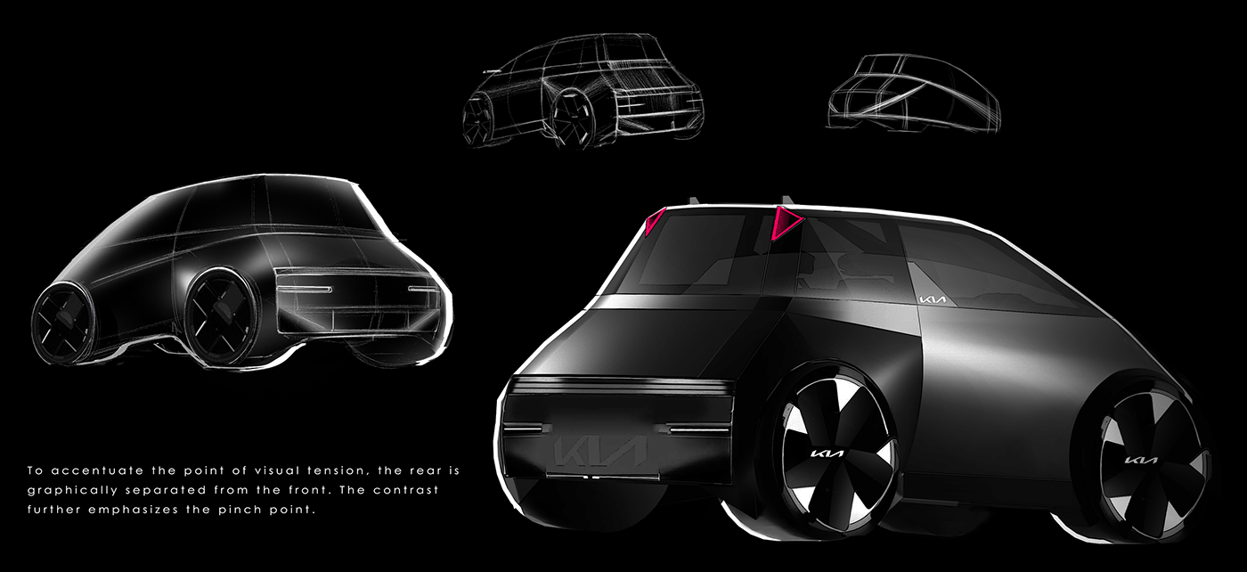 automotive   automotivedesign cardesign carsketch concept industrialdesign kia Render transportation transportationdesign