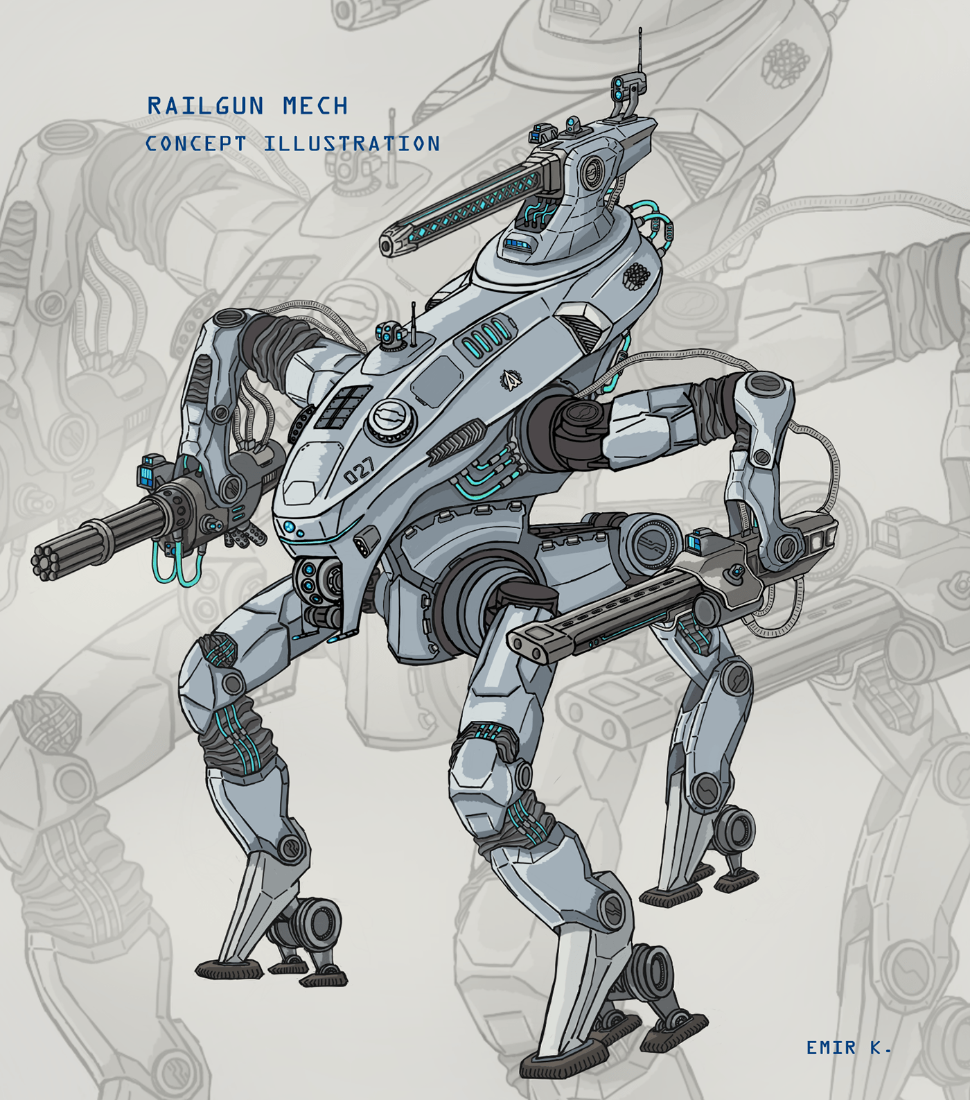 concept art Cyberpunk Cyborg futuristic Game Art mecha robot sci-fi Vehicle Vehicle Design