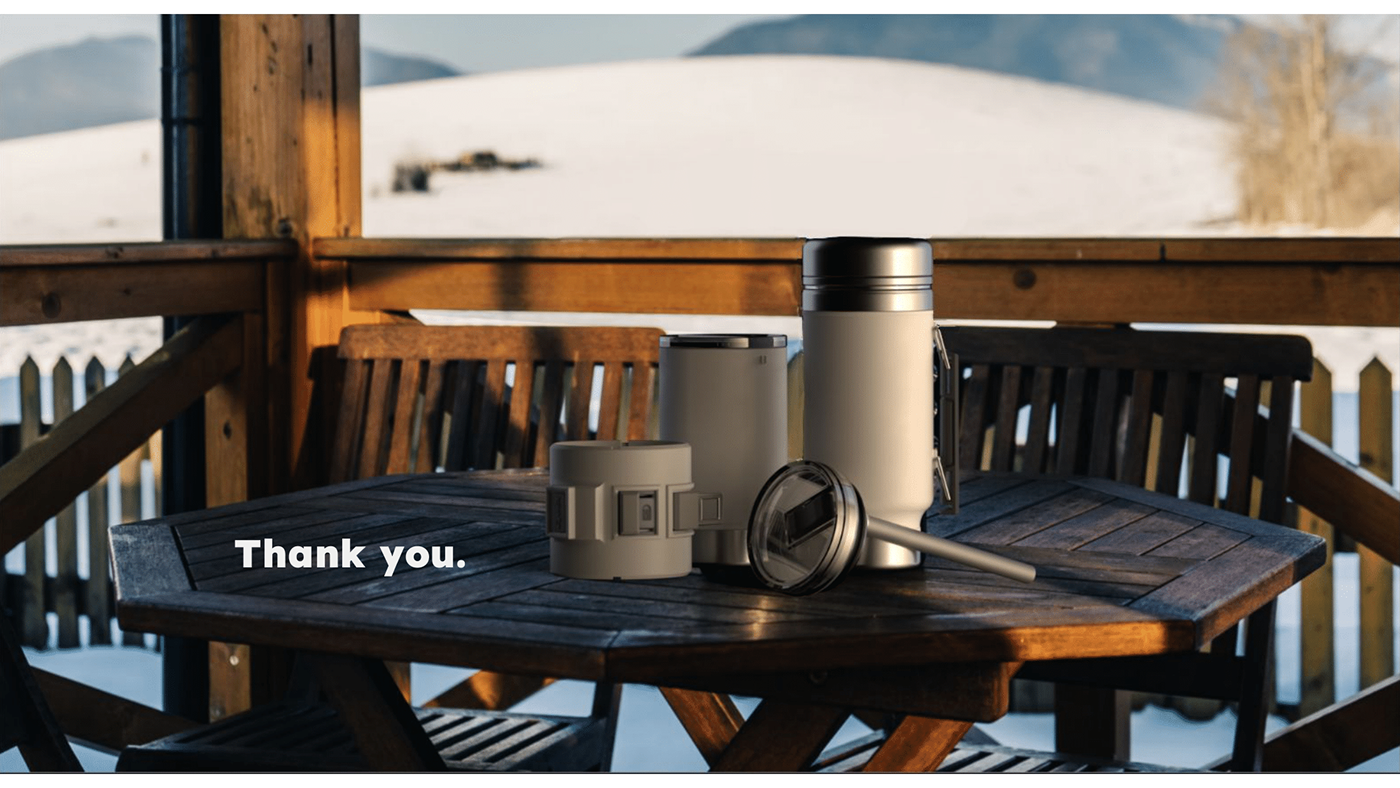 sketching fusion 360 keyshot Render outdoors industrial design  product design  thermos Food Container Drinkware