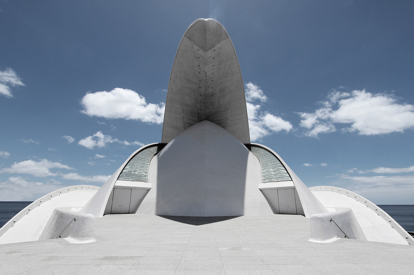 White contemporary architecture modern architecture calatrava spain concert hall building tile lifestyle Travel