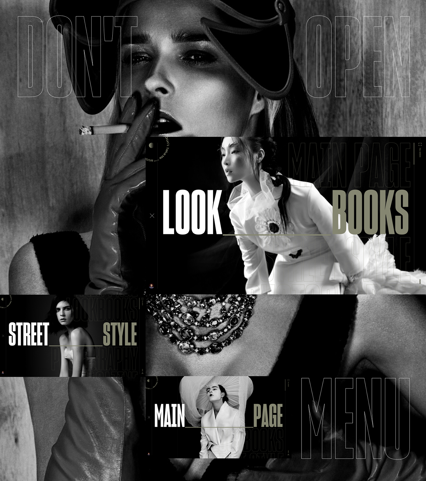 minimal photo Web Interface news book design slide Fashion  UI