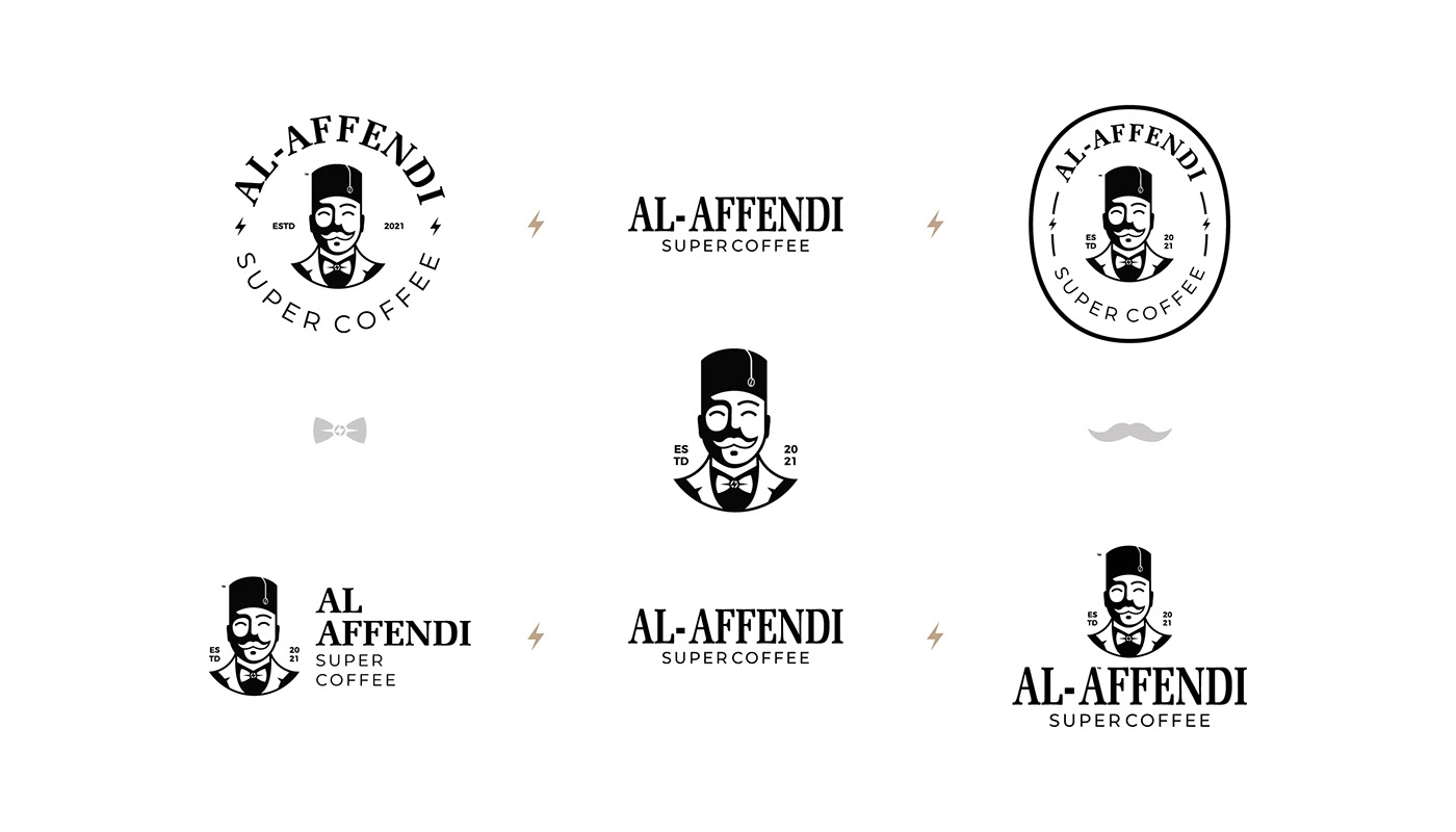 Coffee coffee bean hat logo brand identity Logo Design visual identity smile Character Affendi